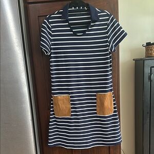 Puma Navy and White Striped Golf Dress